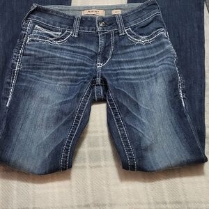 Ariat Women's Mid Rise Dark Blue Stretch Jeans